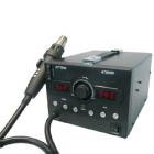 ·手柄采用防回風(fēng)設(shè)計，杜絕溫度過高燒手柄。

·自動休眠，熱風(fēng)焊臺手柄放置焊臺架上，機(jī)器將自動進(jìn)入休眠狀態(tài)，節(jié)省能源，延長發(fā)熱體的使用壽命。

·加熱與冷風(fēng)切換非常方便。

·有工作模式記憶存儲功能，調(diào)用很方便。

·插卡式數(shù)據(jù)管理，避免操作人員隨意更改設(shè)置參數(shù)。

·關(guān)機(jī)冷卻，工作結(jié)束不使用機(jī)器，關(guān)閉電源開關(guān)，機(jī)器將自動冷風(fēng)延時關(guān)機(jī)。

·設(shè)有故障報警功能，當(dāng)機(jī)器出現(xiàn)故障時，機(jī)器將發(fā)出報警提示。

·雙窗口數(shù)碼顯示，濕度和風(fēng)量顯示直觀。

·手柄流線型設(shè)計，帶按鍵訊響。使用舒適方便。

·顯示的溫度值可攝氏與華氏任意轉(zhuǎn)換，使用方便。
